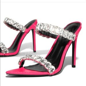 Cape Robbin Pink Heels with Clear Straps